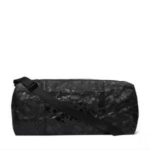 NWT Victoria’s Secret black floral duffel bag